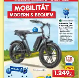 Netto Marken-Discount E-bike fat tire california, 20 Angebot