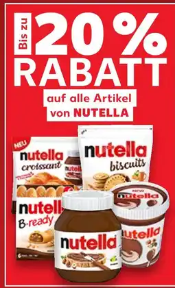 Kaufland Nutella 20 % rabatt Angebot
