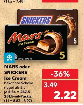 Kaufland Mars mars oder snickers ice cream Angebot