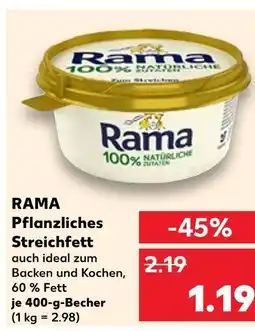 Kaufland Rama pflanzliches streichfett Angebot