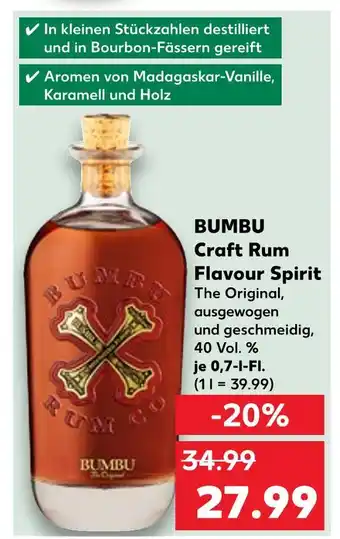 Kaufland Bumbu craft rum flavour spirit Angebot