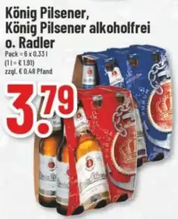 trinkgut König Pilsener, König Pilsener alkoholfrei o. Radler Angebot