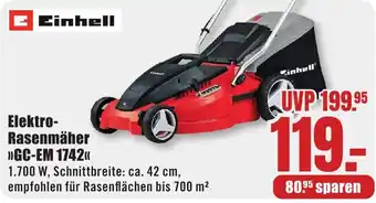 B1 Discount Baumarkt Einhell Elektro- Rasenmäher "GC-EM 1742" Angebot