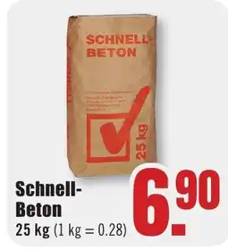 B1 Discount Baumarkt Schnell- Beton Angebot