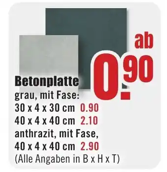 B1 Discount Baumarkt Betonplatte Angebot