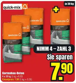 B1 Discount Baumarkt quick-mix Gartenbau-Beton Angebot