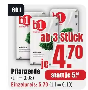 B1 Discount Baumarkt Pflanzerde Angebot