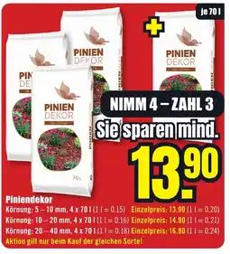 B1 Discount Baumarkt Piniendekor Angebot
