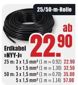 B1 Discount Baumarkt Erdkabel >>NYY-J<< Angebot