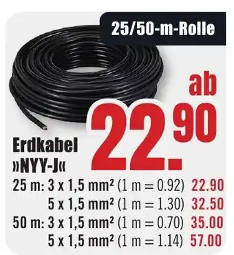 B1 Discount Baumarkt Erdkabel >>NYY-J<< Angebot