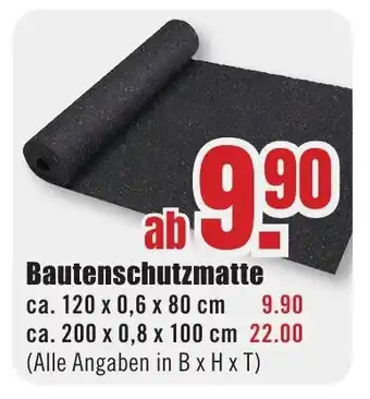 B1 Discount Baumarkt Bautenschutzmatte Angebot