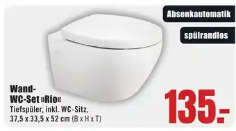 B1 Discount Baumarkt Wand- WC-Set >>Rio<< Angebot