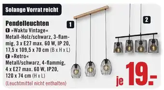 B1 Discount Baumarkt Pendelleuchten 1 >>Waktu Vintage<< Angebot