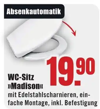 B1 Discount Baumarkt WC-Sitz >>Madison<< Angebot