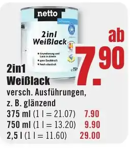 B1 Discount Baumarkt 2inl Weiẞlack Angebot