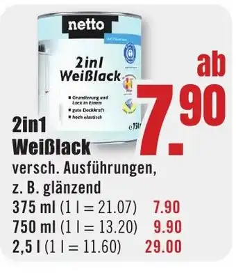 B1 Discount Baumarkt 2inl Weiẞlack Angebot