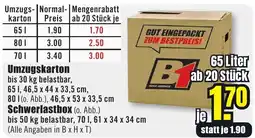 B1 Discount Baumarkt Umzugskarton Angebot