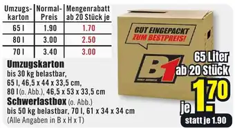 B1 Discount Baumarkt Umzugskarton Angebot