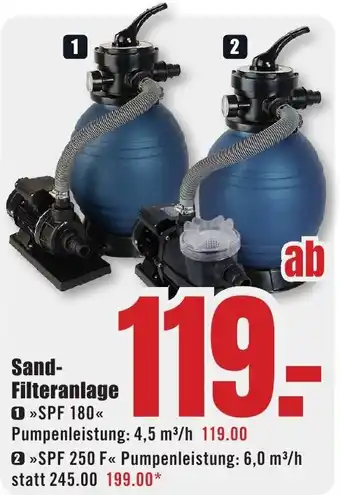 B1 Discount Baumarkt Sand- Filteranlage Angebot