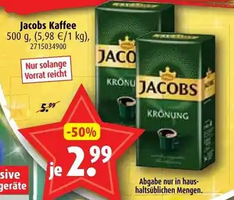 ROLLER Jacobs Kaffee 500g Angebot