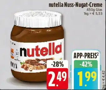 Edeka nutella Nuss-Nugat-Creme Angebot