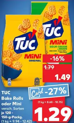 Kaufland TUC Bake Rolls oder Mini Angebot
