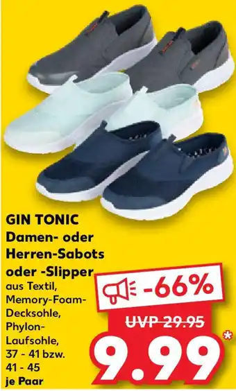 Kaufland GIN TONIC Damen- oder Herren-Sabots oder -Slipper Angebot