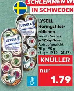 Kaufland LYSELL Heringsfilet- röllchen Angebot