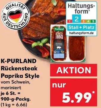 Kaufland K-PURLAND Rückensteak Paprika Style Angebot