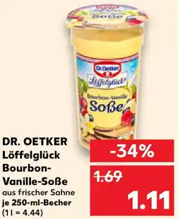 Kaufland DR. OETKER Löffelglück Bourbon- Vanille-Soße Angebot