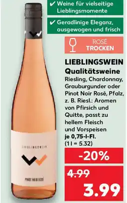 Kaufland LIEBLINGSWEIN Qualitätsweine Angebot