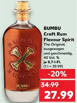 Kaufland BUMBU Craft Rum Flavour Spirit Angebot