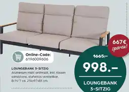 Möbel Buss Loungebank 3-sitzig Angebot