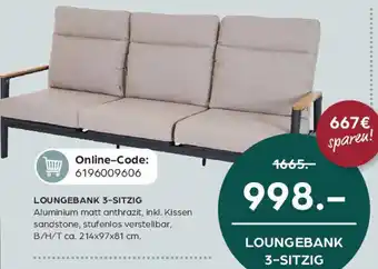 Möbel Buss Loungebank 3-sitzig Angebot