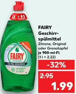 Kaufland FAIRY Geschirr- spülmittel Angebot
