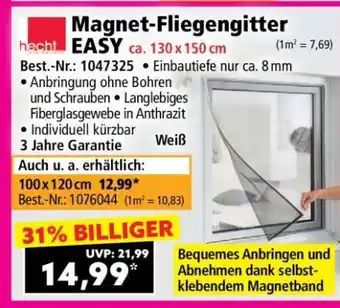 Norma Magnet-Fliegengitter EASY ca. 130 x 150 cm Angebot