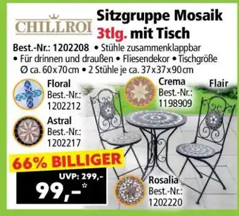 Norma Sitzgruppe Mosaik 3tlg. mit Tisch Angebot