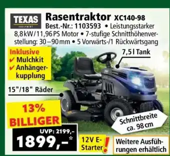 Norma Rasentraktor XC140-98 Angebot