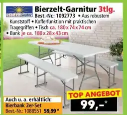 Norma Bierzelt-Garnitur 3tlg Angebot