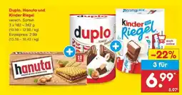 Netto Marken-Discount Duplo, Hanuta und Kinder Riegel Angebot
