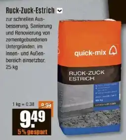 V Baumarkt quick-mix Ruck-Zuck-Estrich Angebot