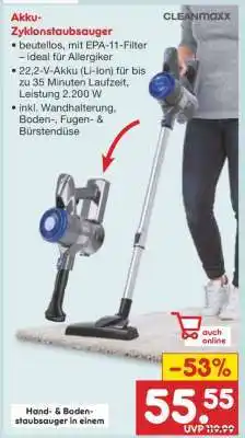 Netto Marken-Discount Akku-Zyklonstaubsauger Angebot