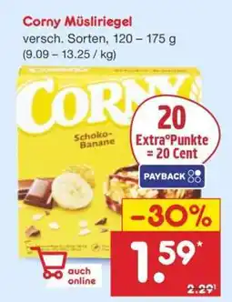 Netto Marken-Discount CORNY Müsliriegel Angebot
