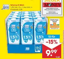 Netto Marken-Discount Fettarme H-Milch Angebot