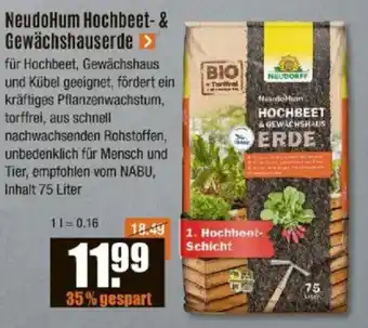 V Baumarkt NEUDORFF NeudoHum Hochbeet- & Gewächshauserde Angebot