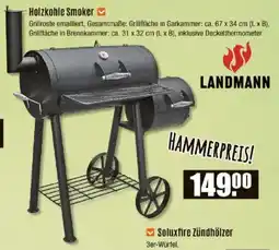 V Baumarkt LANDMANN Holzkohle Smoker Angebot