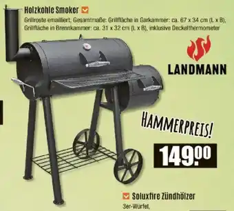 V Baumarkt LANDMANN Holzkohle Smoker Angebot