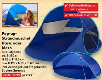Kaufland Pop-up- Strandmuschel Basic oder Mesh Angebot