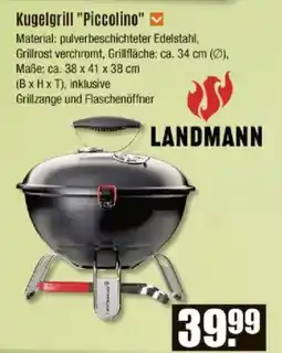 V Baumarkt LANDMANN Kugelgrill "Piccolino" Angebot
