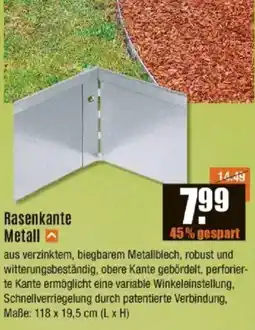 V Baumarkt Rasenkante Metall Angebot